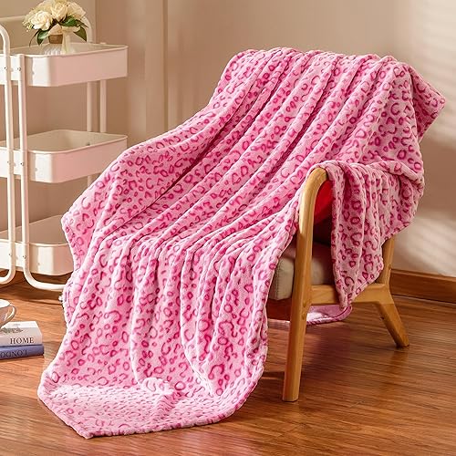 Miniatura 8 de Excervent Manta de forro polar de franela de leopardo 3D, 280 GSM, ligera manta de guepardo para sofá, cama, manta cálida súper suave y acogedora,