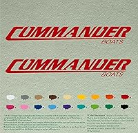 Vista 8 de Par de calcomanías de vinilo de repuesto compatibles con Commander, juego de 2 (18 pulgadas, azul 067)