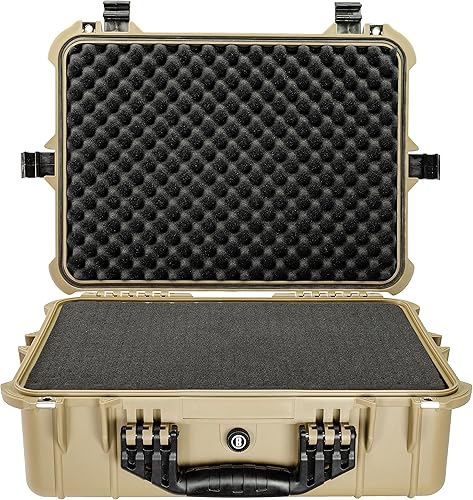 Miniatura 2 de Bushnell Funda rígida impermeable grande de 20 pulgadas para binoculares, óptica, equipos, a prueba de golpes y listo para la TSA (bronceado)