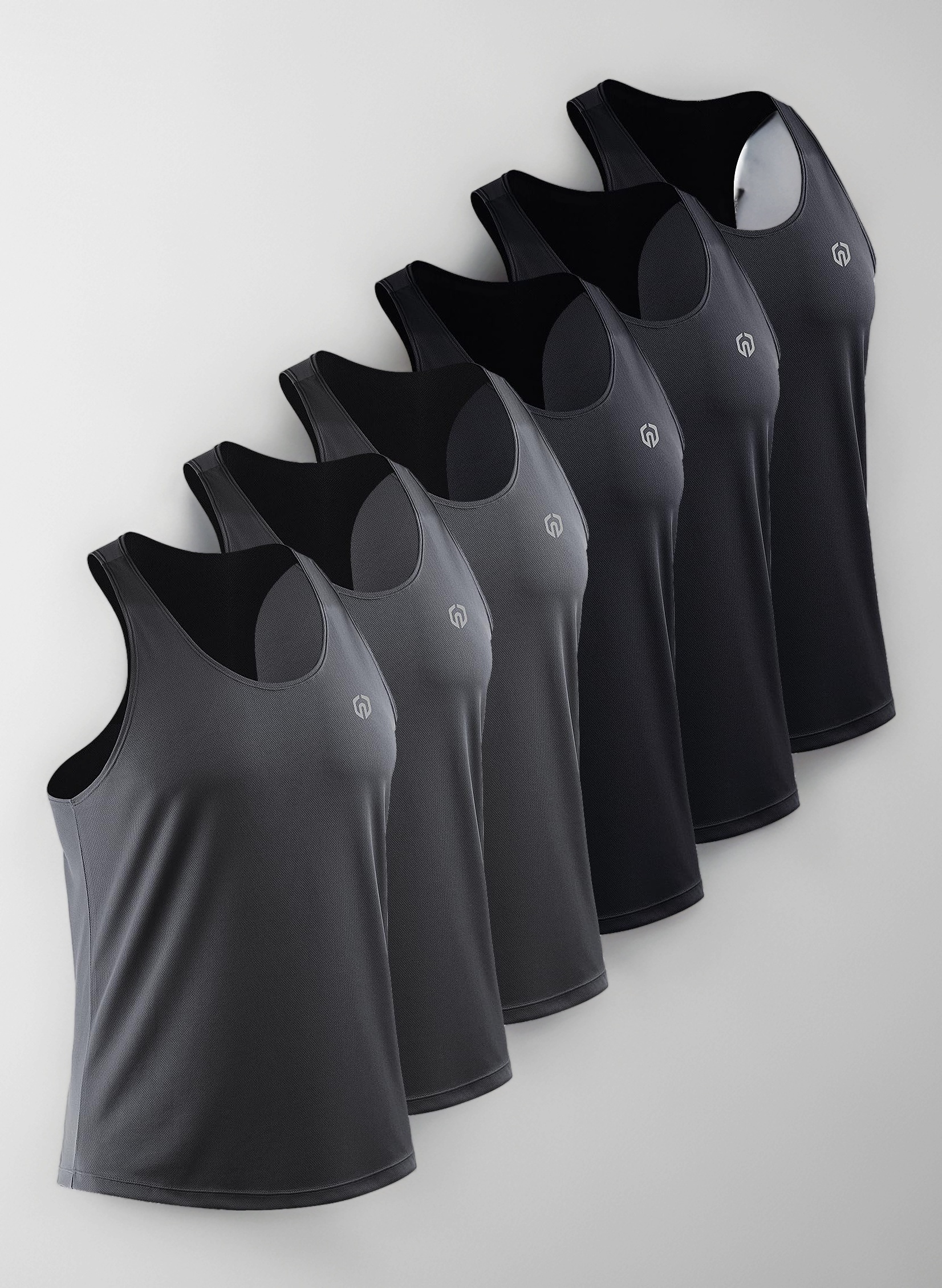 Neleus Men's 3 Pack Workout Running Tank Top Sleeveless Gym Athletic Shirts