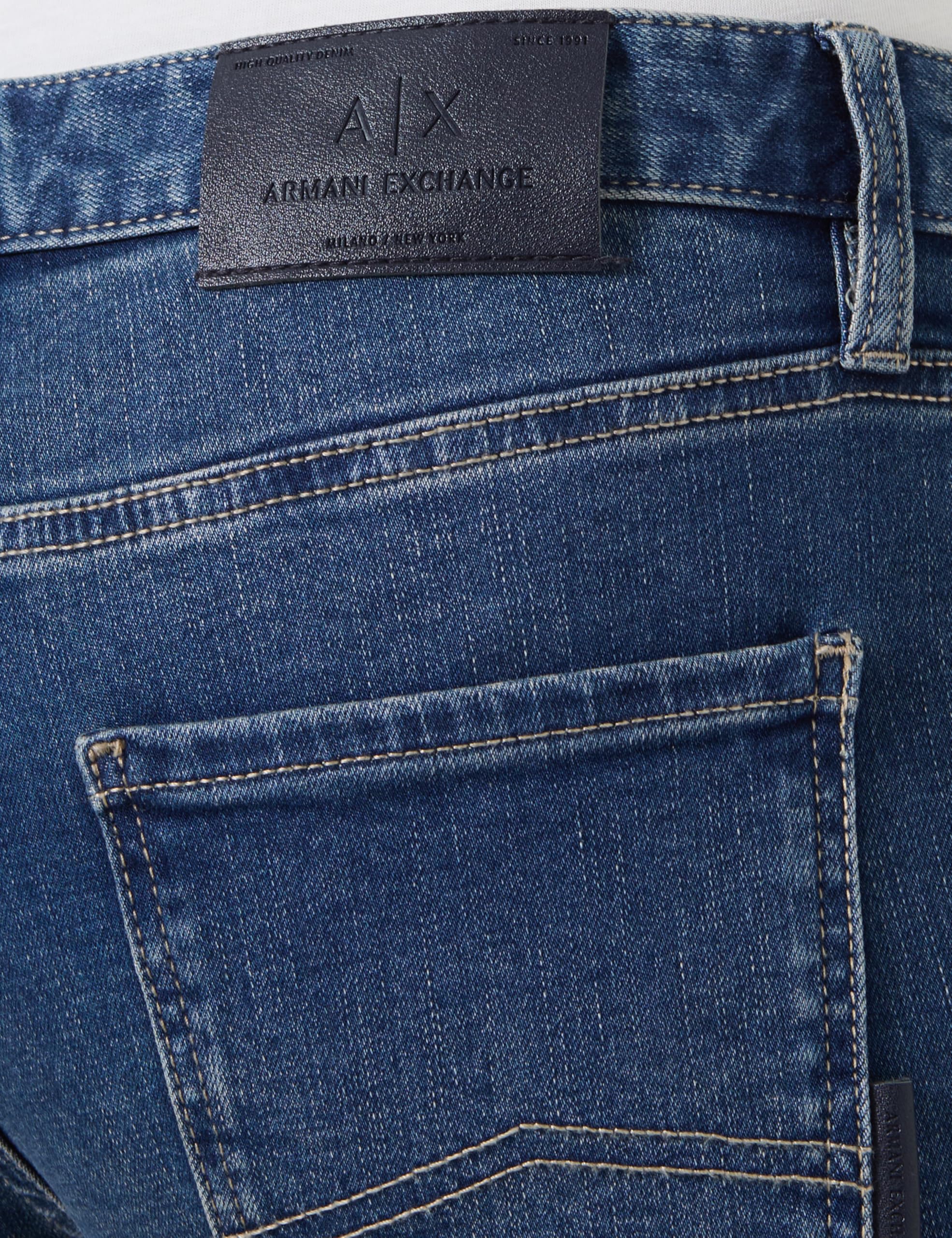 Armani Exchange Essential, Patch Logo Lettering - Dżins Mężczyźni