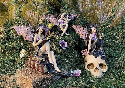 Miniatura 3 de Comfy Hour Fairyland Collection - Figura de bruja de hadas oscuras de 9 pulgadas decoración del hogar y coleccionables poliresina