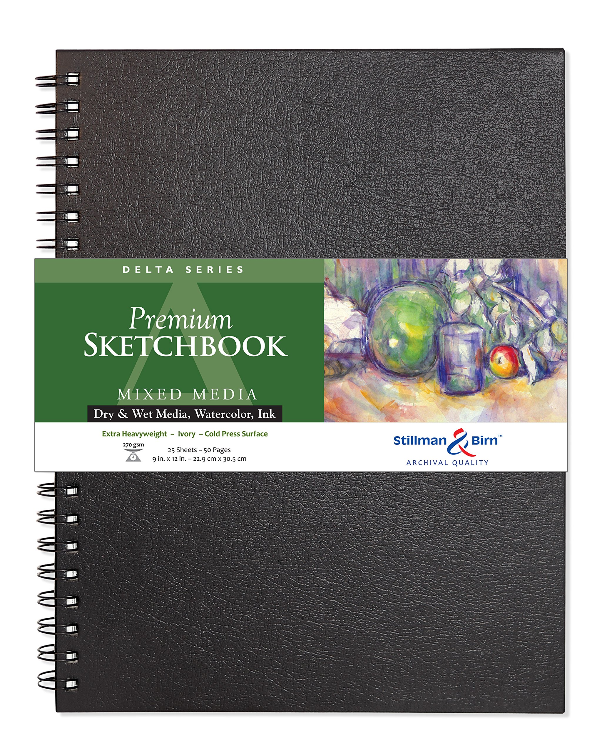 Stillman & Birn Delta Sketchbook Wirebound Ivory Paper 9x12in 270gsm Mixed Media