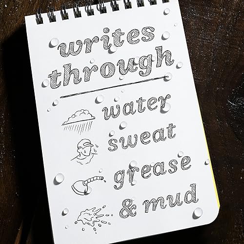 Miniatura 4 de Rite in the Rain Bolígrafo clicker de metal negro resistente a la intemperie, tinta negra, paquete de 2 unidades (No. 97-2)