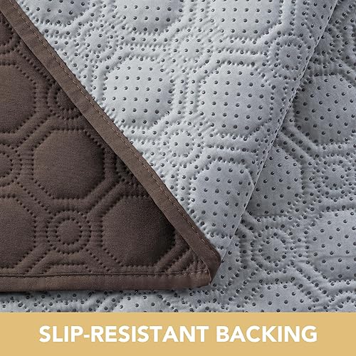 Miniatura 3 de H.VERSAILTEX Fundas de sofá 100% impermeables para sofá de 3 cojines, fundas gruesas y suaves, lavables, antideslizantes, protector de muebles con