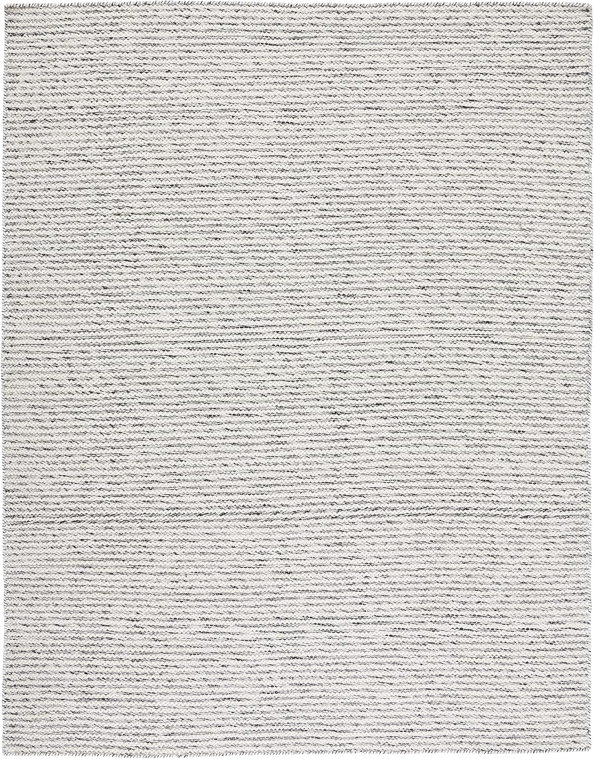 SAFAVIEH Area Rug 8x10 - Kilim Collection - Large - Black & Ivory, Flat Weave Wool Design, Ideal for Living Room, Bedroom, Office, Dining Space (KLM378Z)