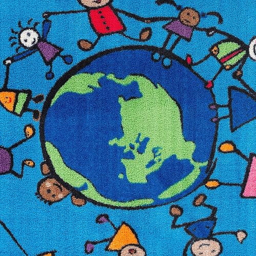 Miniatura 6 de Flagship Carpets Happy World - Alfombra educativa para el aula de los niños, el hogar y la escuela sala de juegos o dormitorio de los niños, 3 x 5