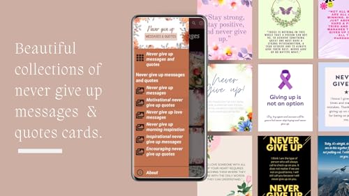 Never give up messages and quotes