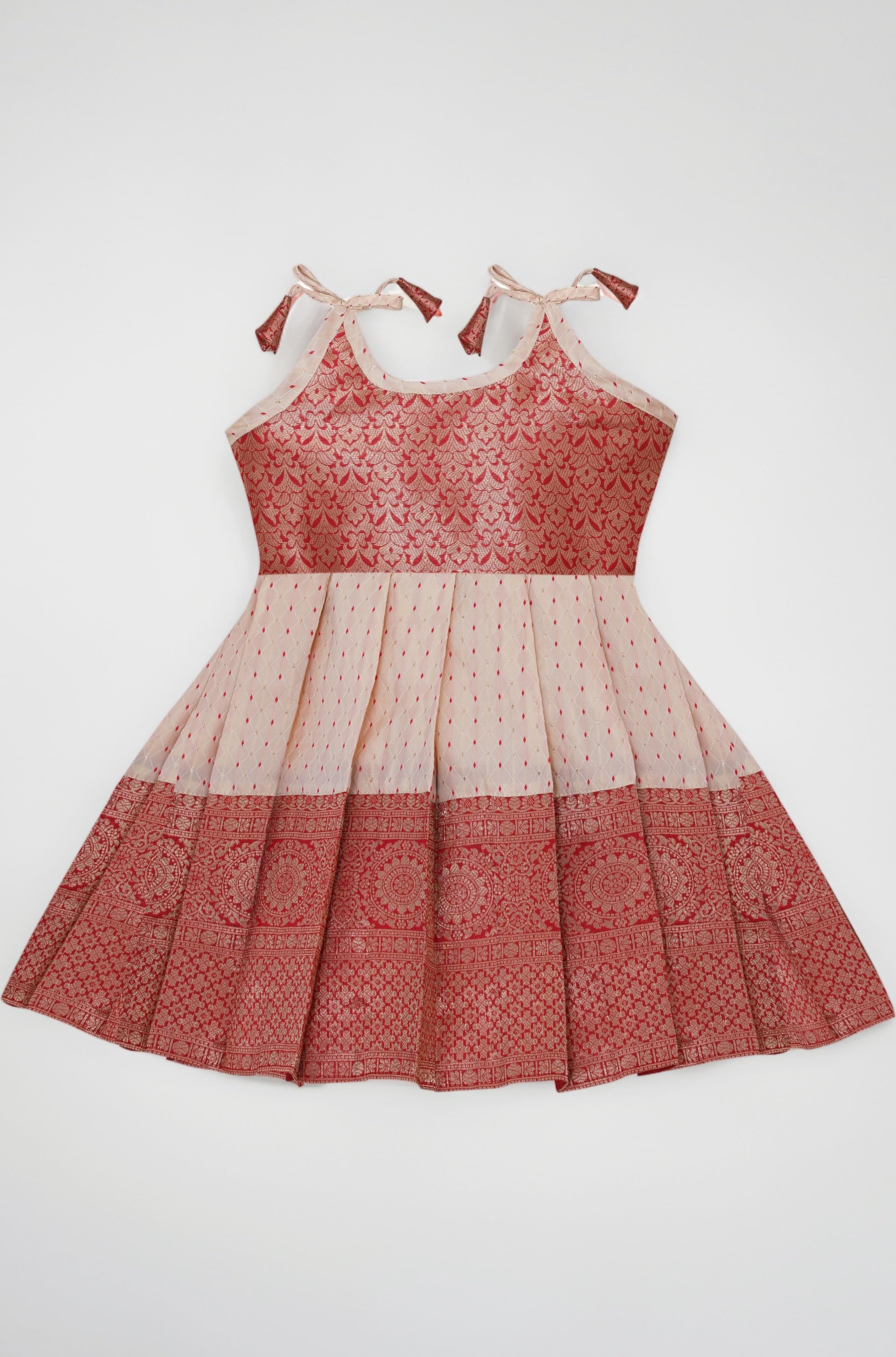 Baby Girl's New south Indian traditional pattu pavadai Jecquard lehengha choli