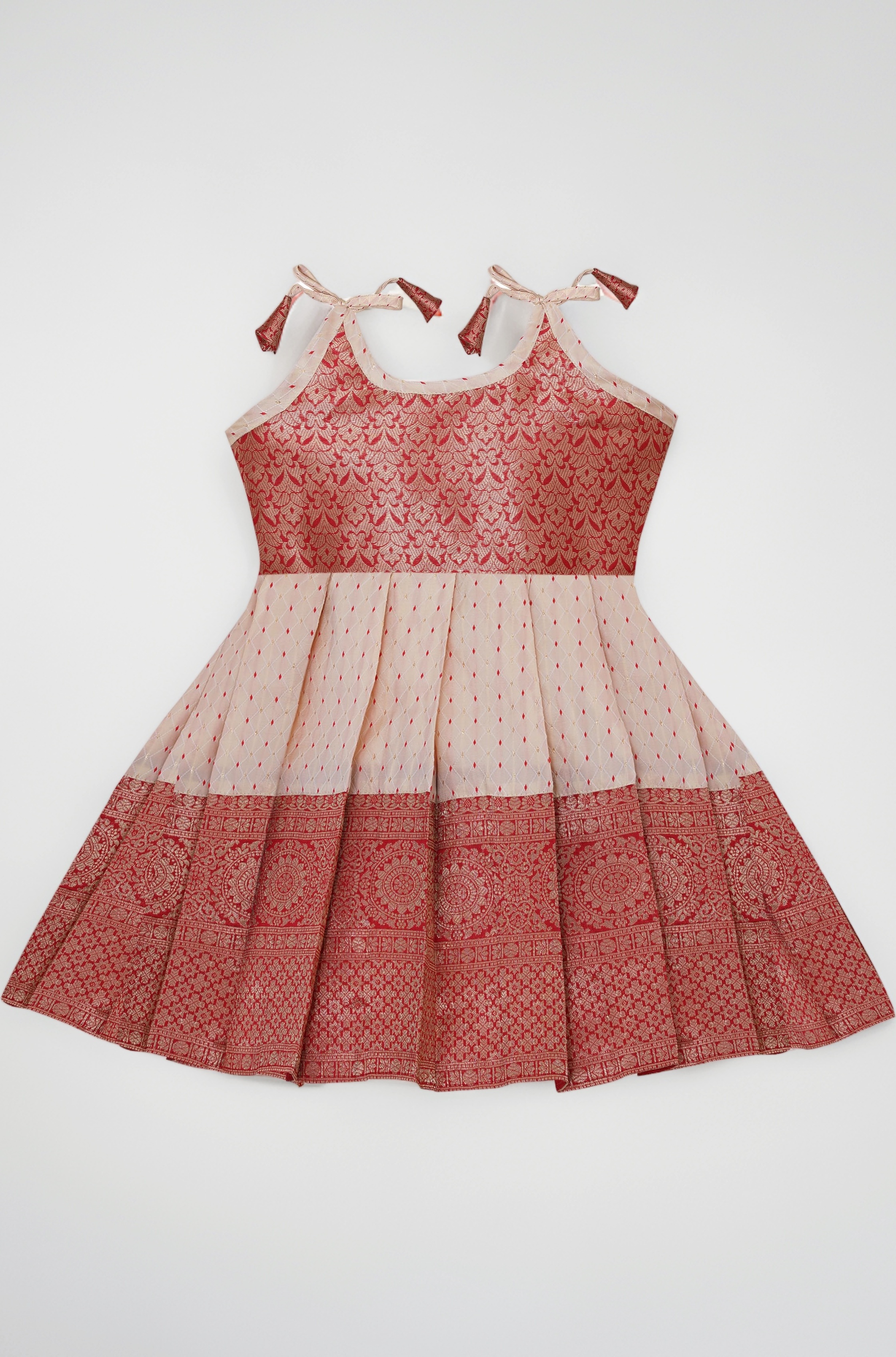 Baby Girl's New south Indian traditional pattu pavadai Jecquard lehengha choli