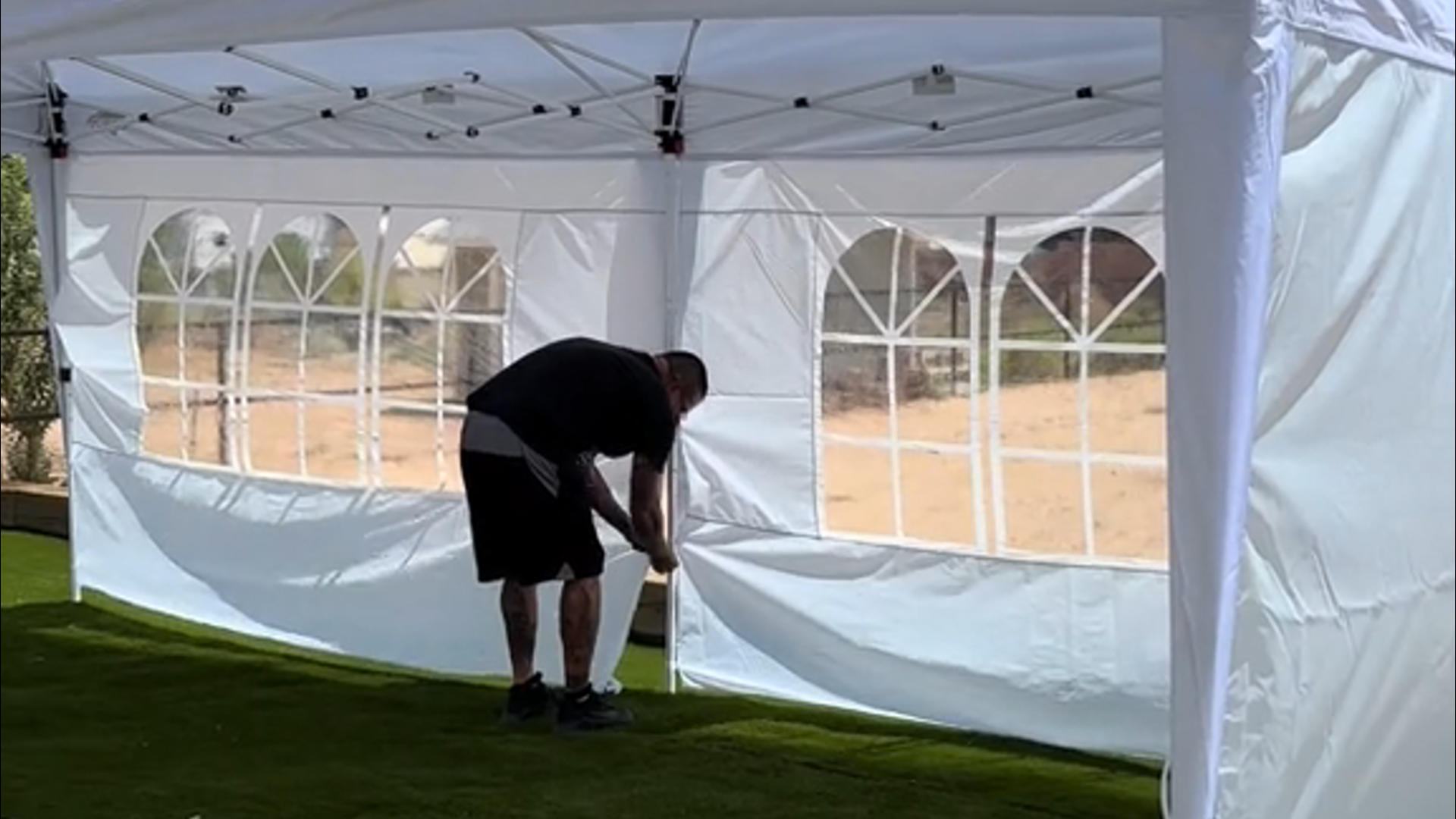 Tonnelle Pliante COBIZI 3x6m Avec Parois Latérales - Imperméable UV50 - Pour Jardin, Événements