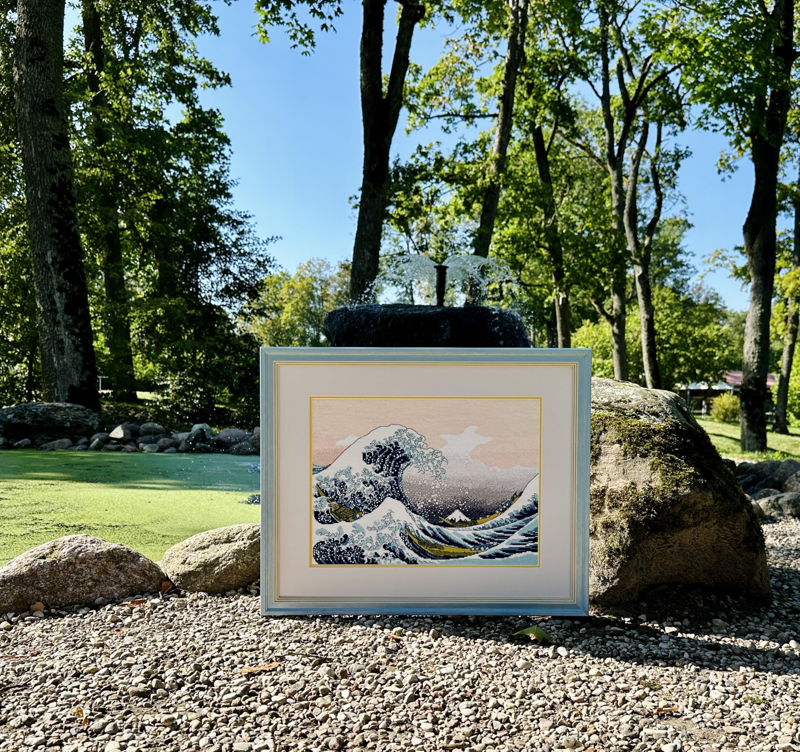 RIOLIS La grande onda di Kanagawa da un'opera d'arte di K. Hokusai 2186, Punto croce 40x30cm, Punto croce kit da ricamare, Disegni da ricamare, Embroidery kit, Set punto croce, Kit ricamo punto croce