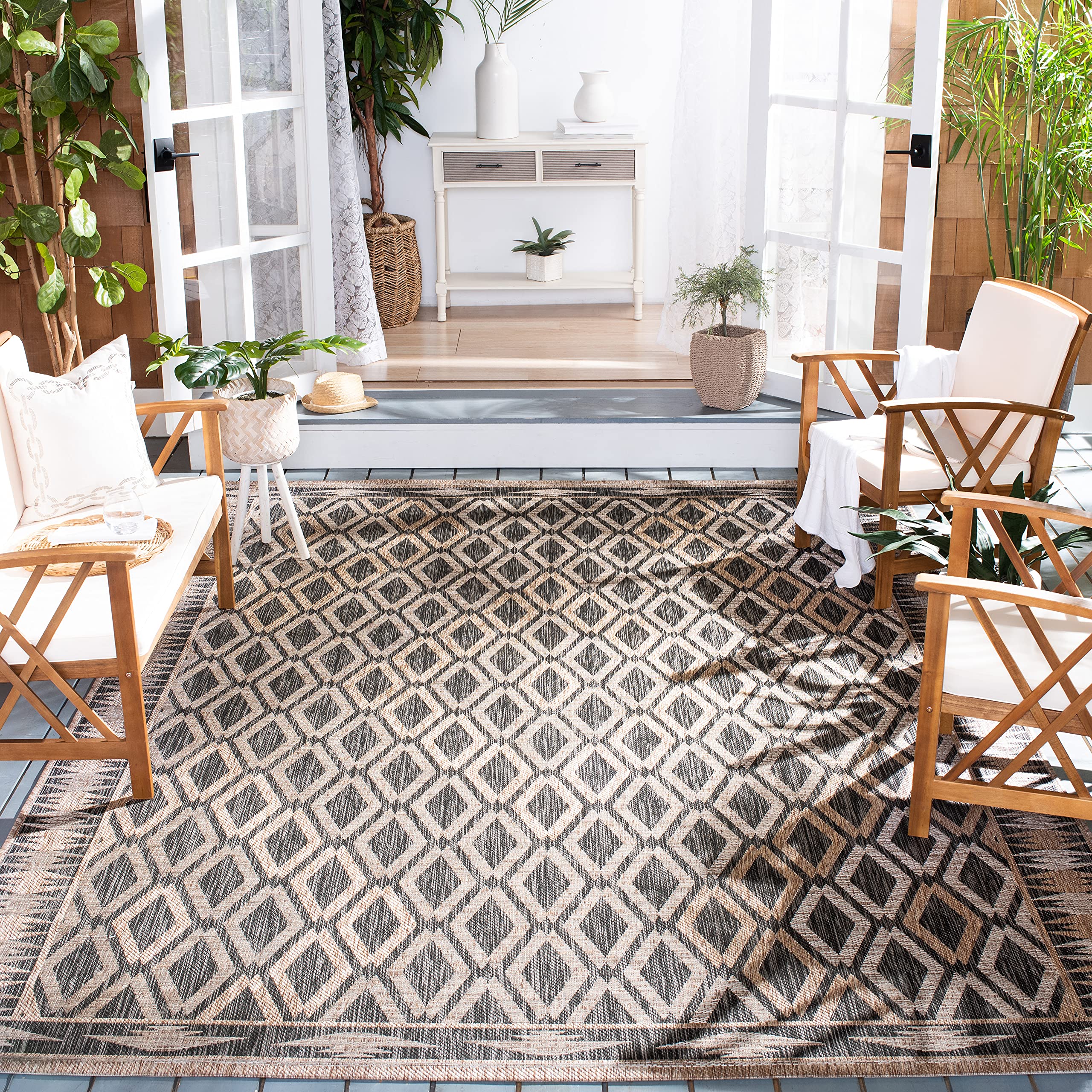 Amazon.com: SAFAVIEH Washable Rug Outdoor Courtyard Collection - 6