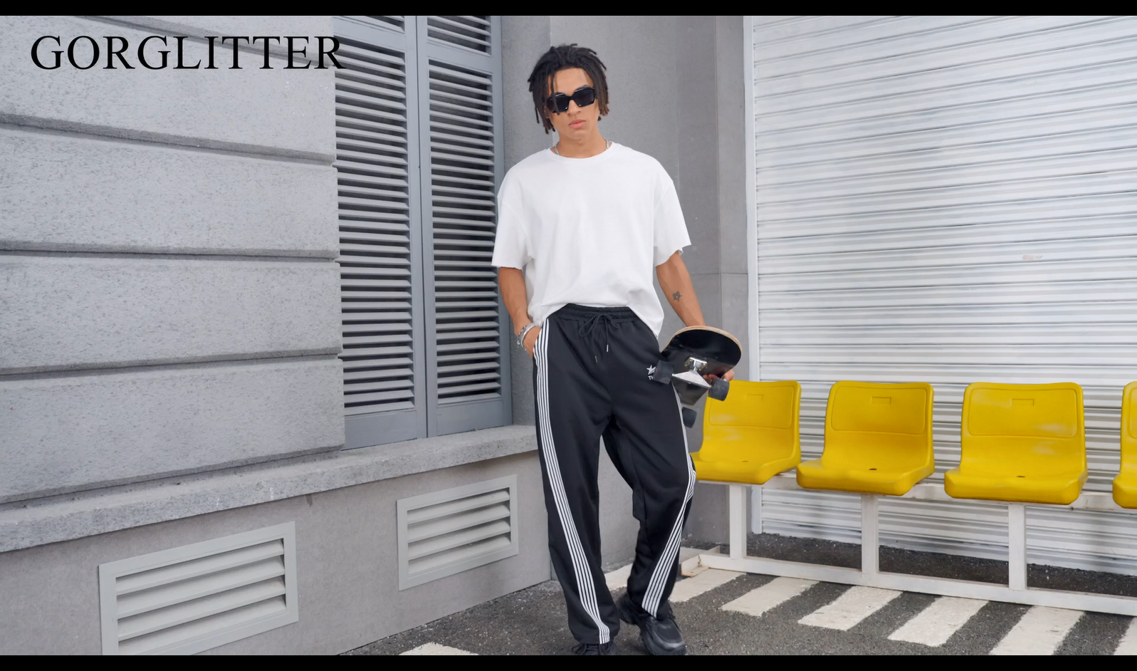 Amazon.com: GORGLITTER Men's Baggy Wide Leg Sweatpants Y2K Striped