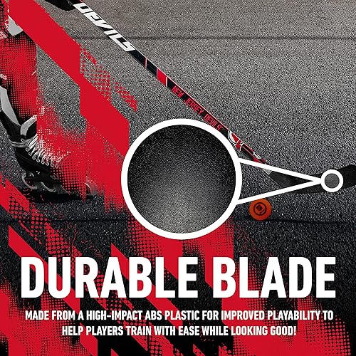 Vista 159 de Franklin Sports NHL Team - Palo de hockey callejero de vinilo de 48 pulgadas Pittsburgh Penguins