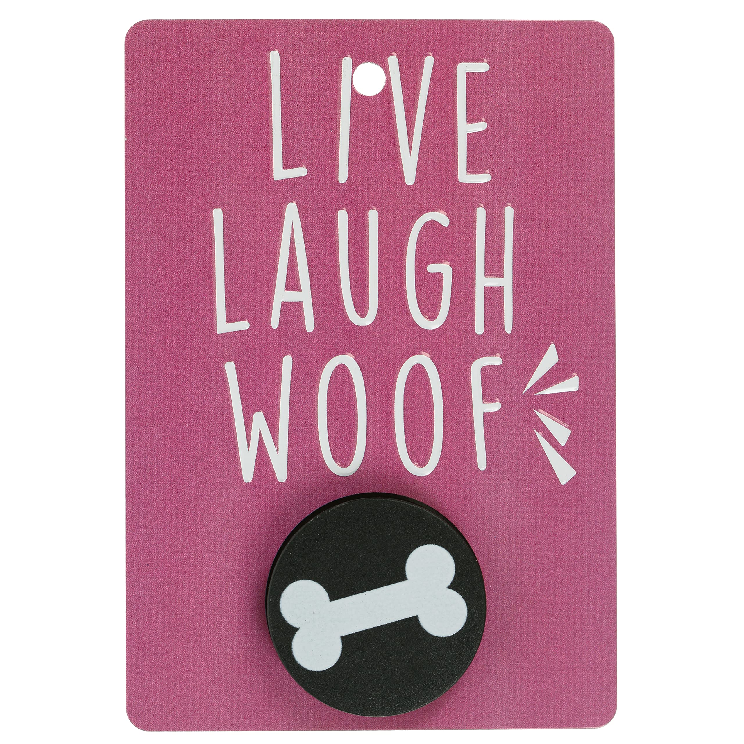 Stands Out, Supplying Outstanding Gifts Pooch Pals Live Laugh Woof Dog Lead Holder Wall Mounted Plaque Pop-Out Hook Hanger