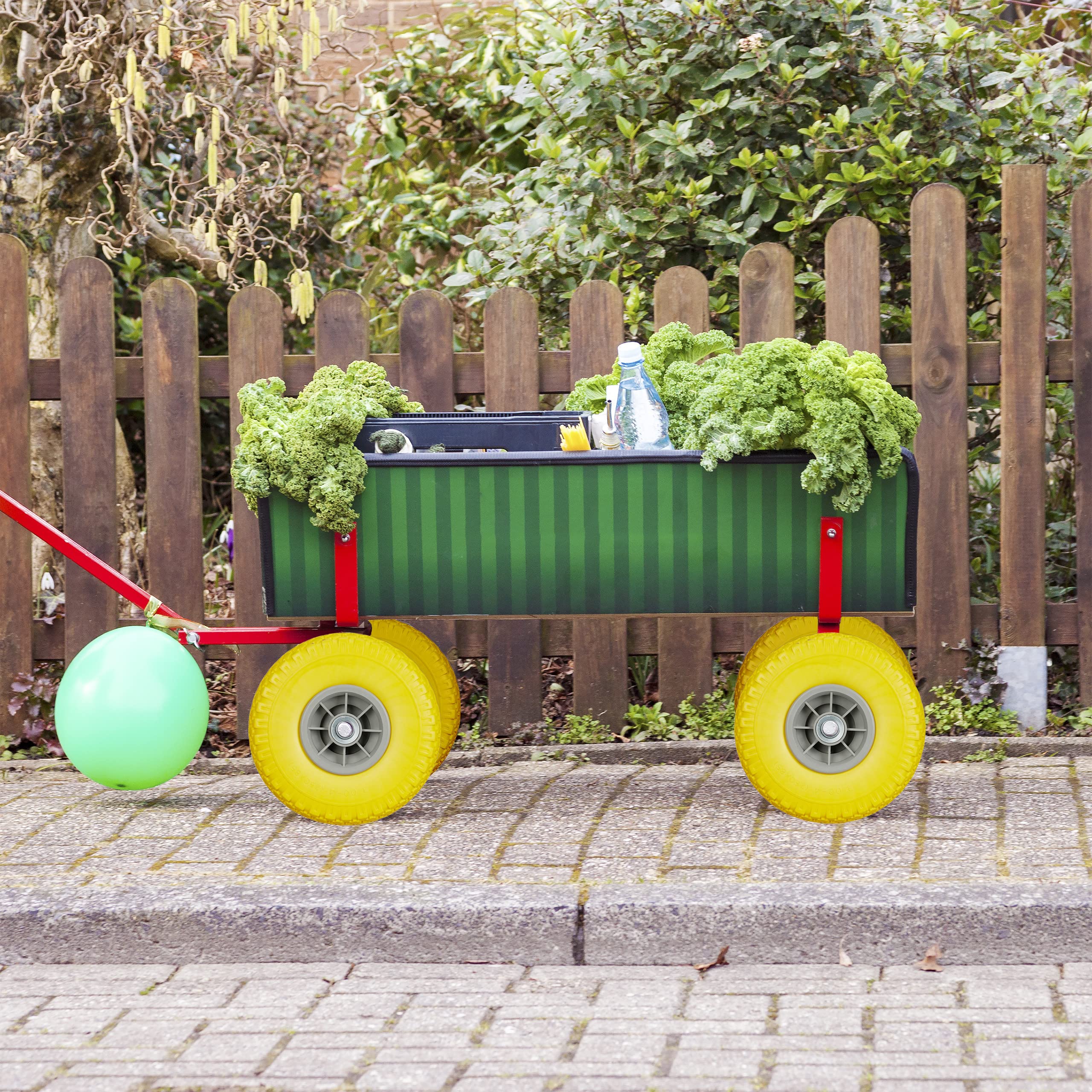 8 x koło do wózka transportowego, odporne na przebicie opony z pełnej gumy, 3,00-4", oś 20 mm, do 80 kg, 260 x 85 mm, koło zapasowe, żółto-szare