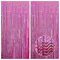 Vista 26 de KatchOn - Telón de fondo negro con flecos de 6.4 x 8 pies, extra grande, paquete de 2, telón de fondo de oropel negro para decoraciones de fiesta