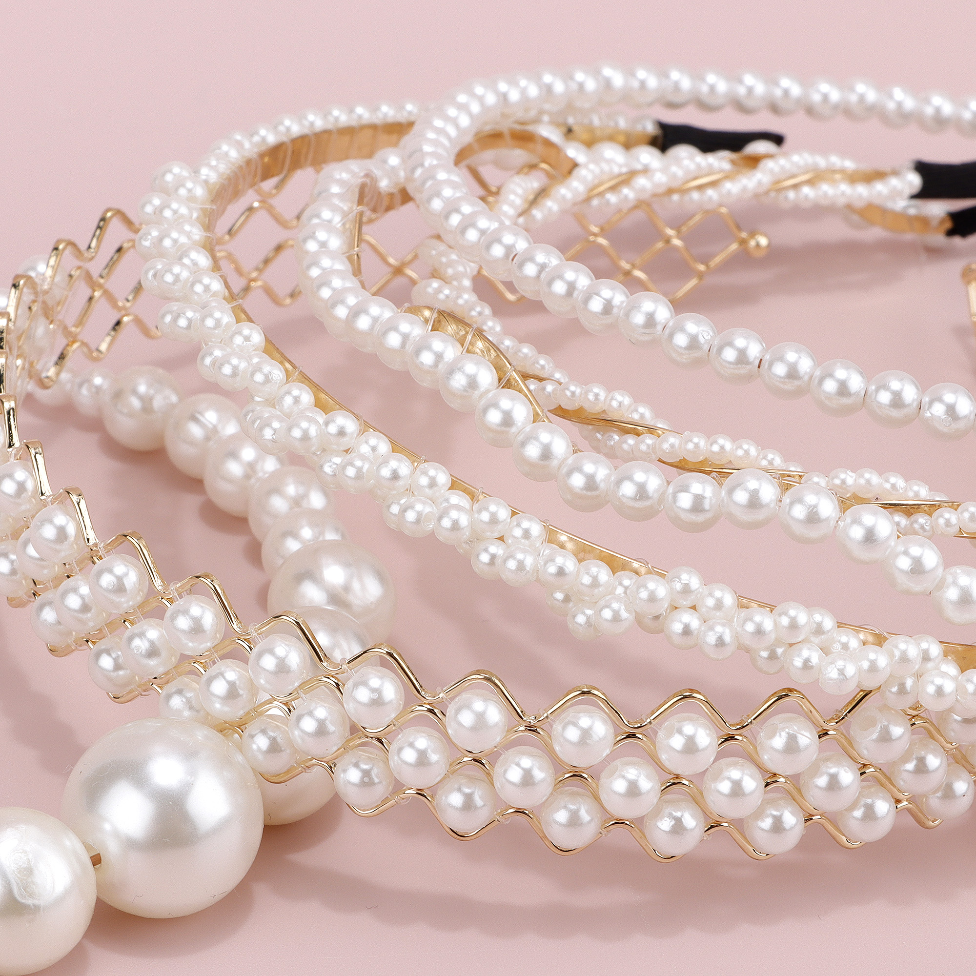 Amazon.com : CUBACO 6 PCS Pearl Headband for Women White Headbands