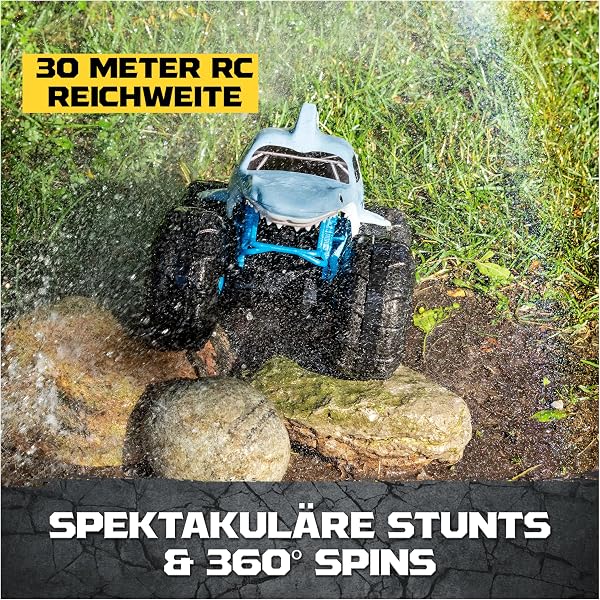 Monster Jam - Megalodon Storm, ferngesteuertes Auto, Amphibienfahrzeug für Wasser und Land, 2,4 GHz RC Auto, mehr als 12 km/h schnell, Spielzeug ab 4 Jahren - 3