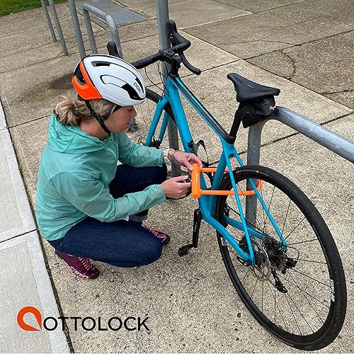 Miniatura 7 de OTTOLOCK Sidekick XL - Cerradura en U de tamaño completo, antirrobo, resistente, con llaves, revestimiento de silicona, accesorios para bicicleta,