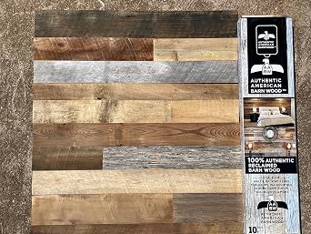 Authentic American Barnwood - 100% Reclaimed Barn Wood Wall Planks, 36 inch Length, Multi-Width, DIY Accent Wall for Home, Office or Business, 10 Square Ft.