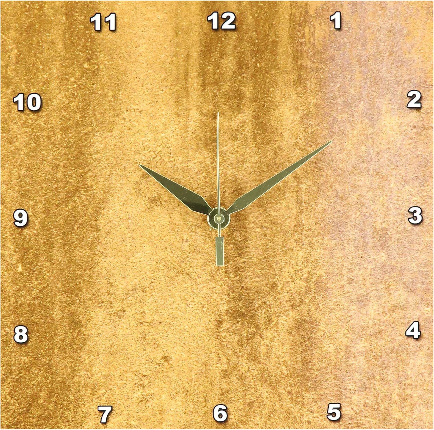 3dRose DPP_43917_1 Golden Copper-Design Colors-Wall Clock, 10 by 10-Inch