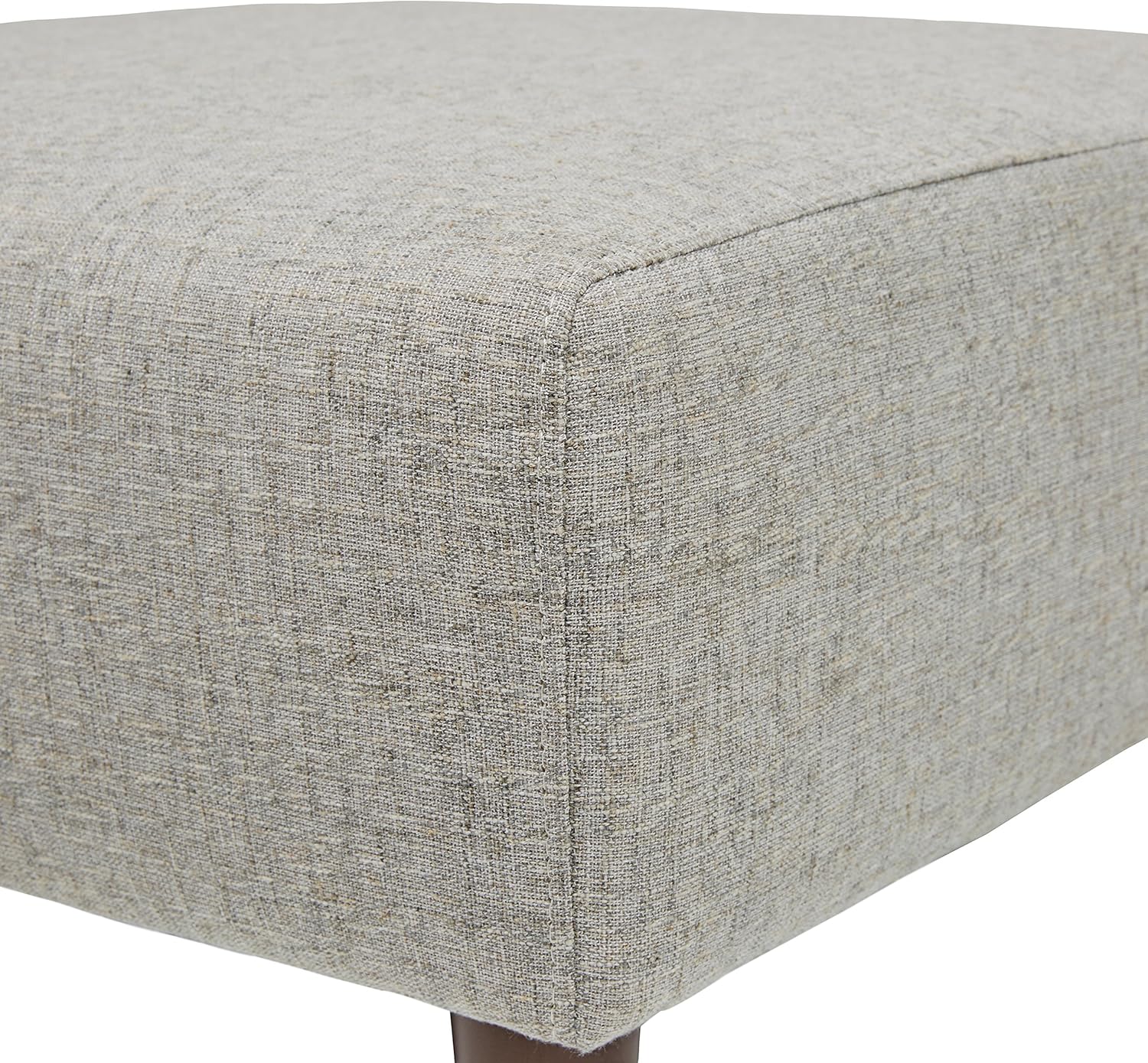  Brand – Rivet Ava Mid-Century Modern Upholstered Ottoman, 25.6"W x 15.7"H, Light Grey: Furniture & Decor