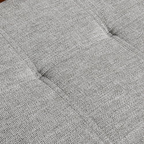 Miniatura 6 de Taburete de tocador con pata de madera maciza, banco de tocador de maquillaje con asiento tapizado de tela, taburetes de banco de piano, taburete