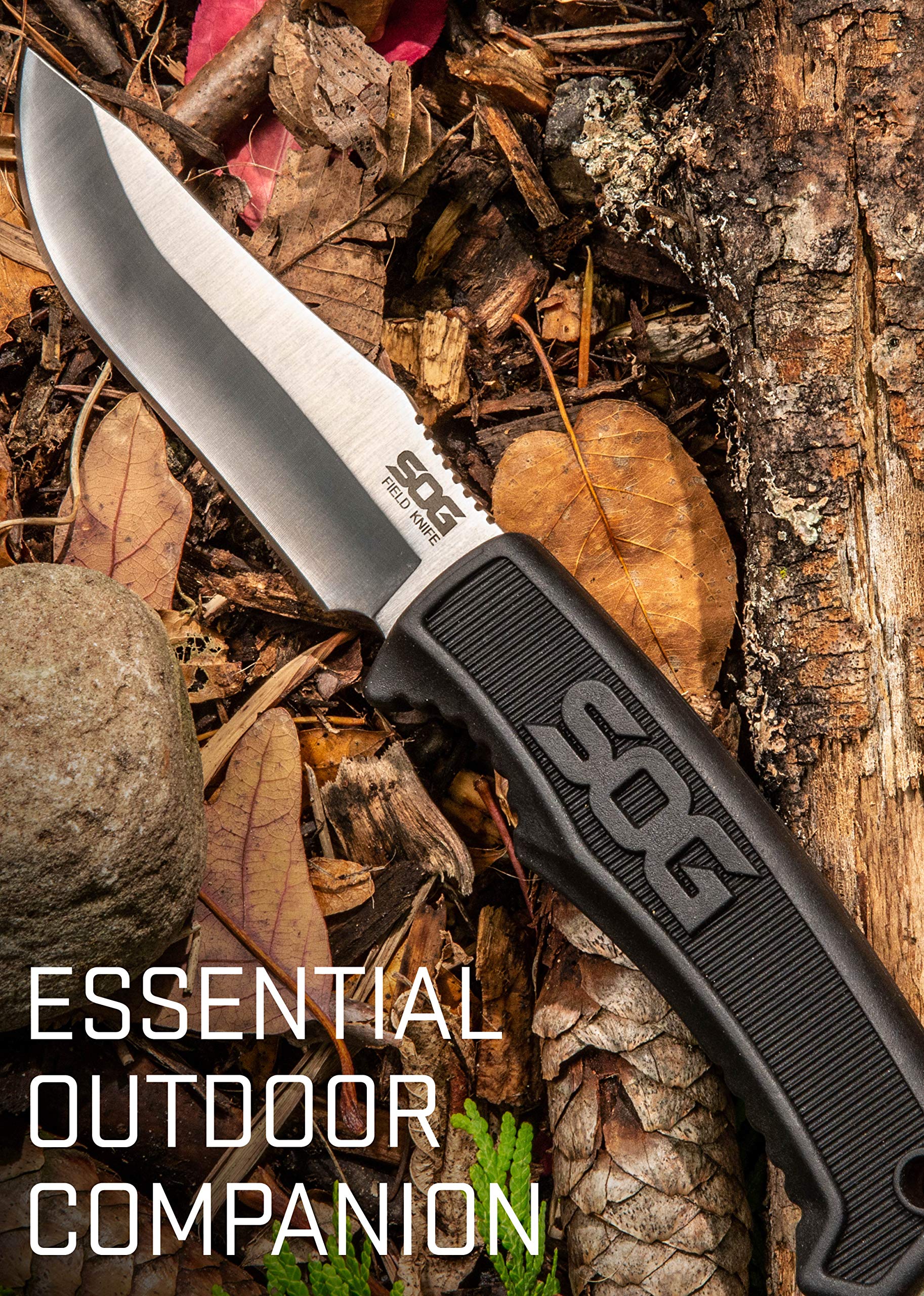 SOG Survival Knife with Sheath Field Knife Fixed Blade Knives 4 Inch