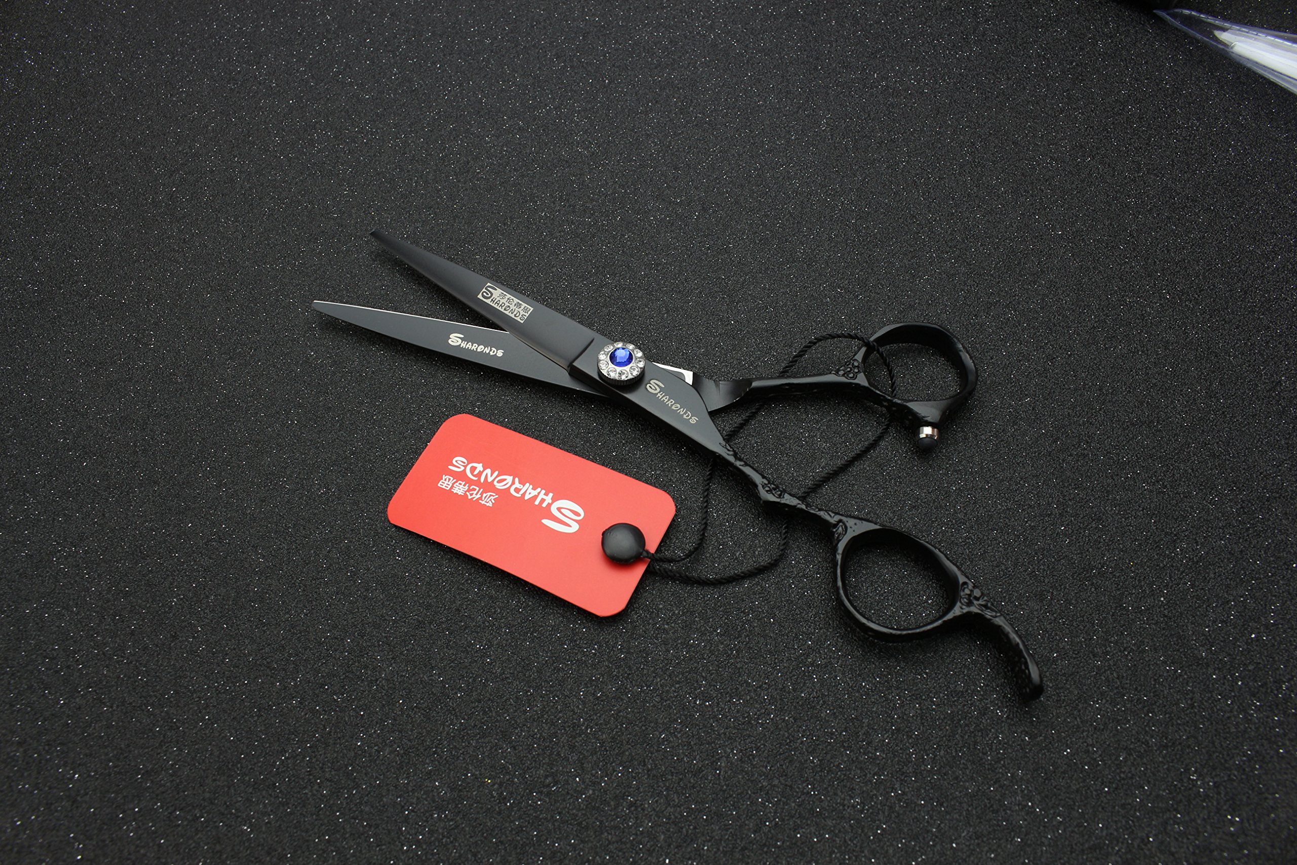 Ciseaux de coupe de cheveux de 6 pouces pour la main gauche ensemble de ciseaux de coupe de cheveux (6 pouces 2 pièces-B)