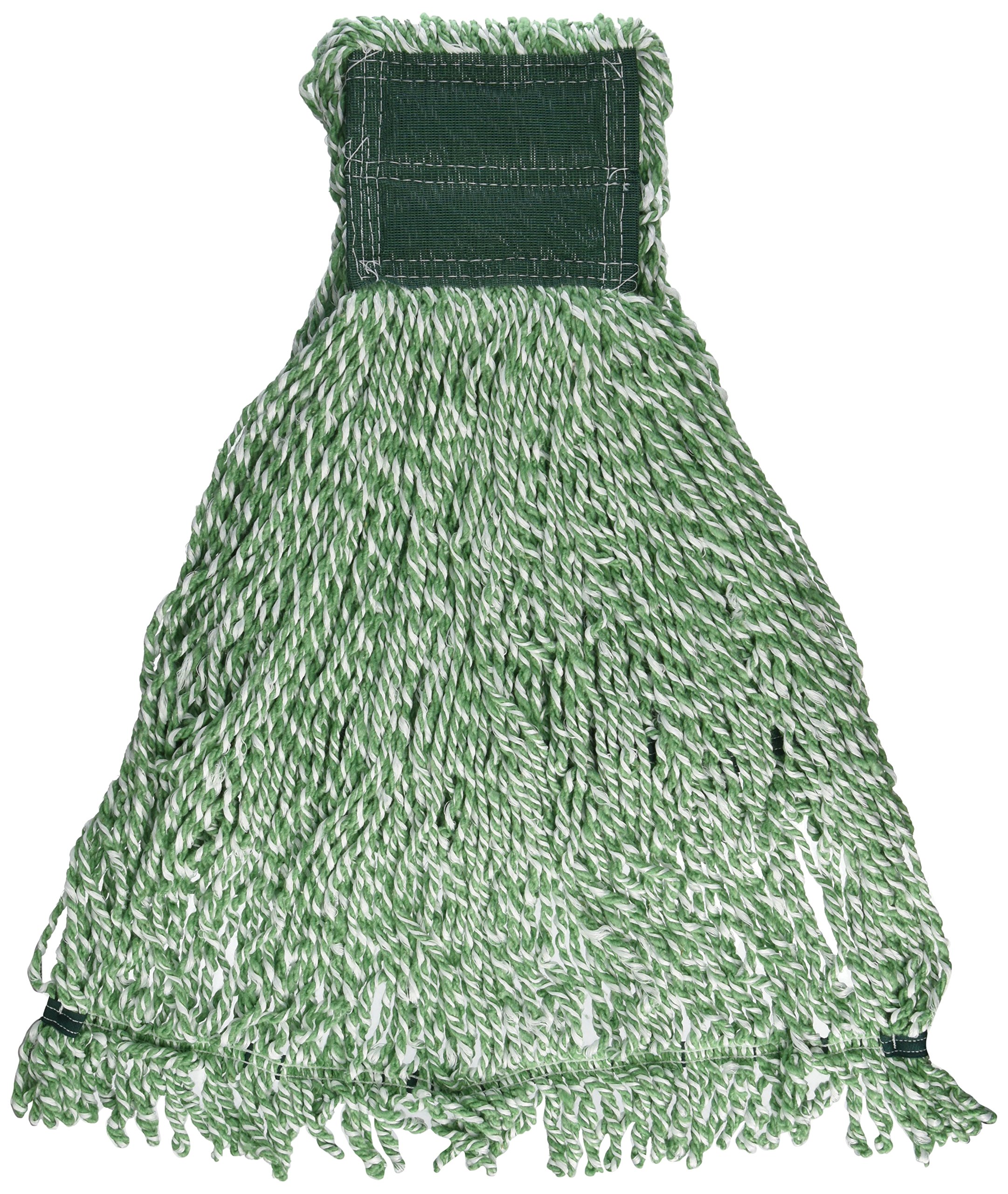 Rubbermaid Commercial Products Web Foot Microfiber Mop Head Replacement, Large, Green, Heavy Duty Industrial Wet Mop for Floor Cleaning Office/School/Stadium/Lobby/Restaurant