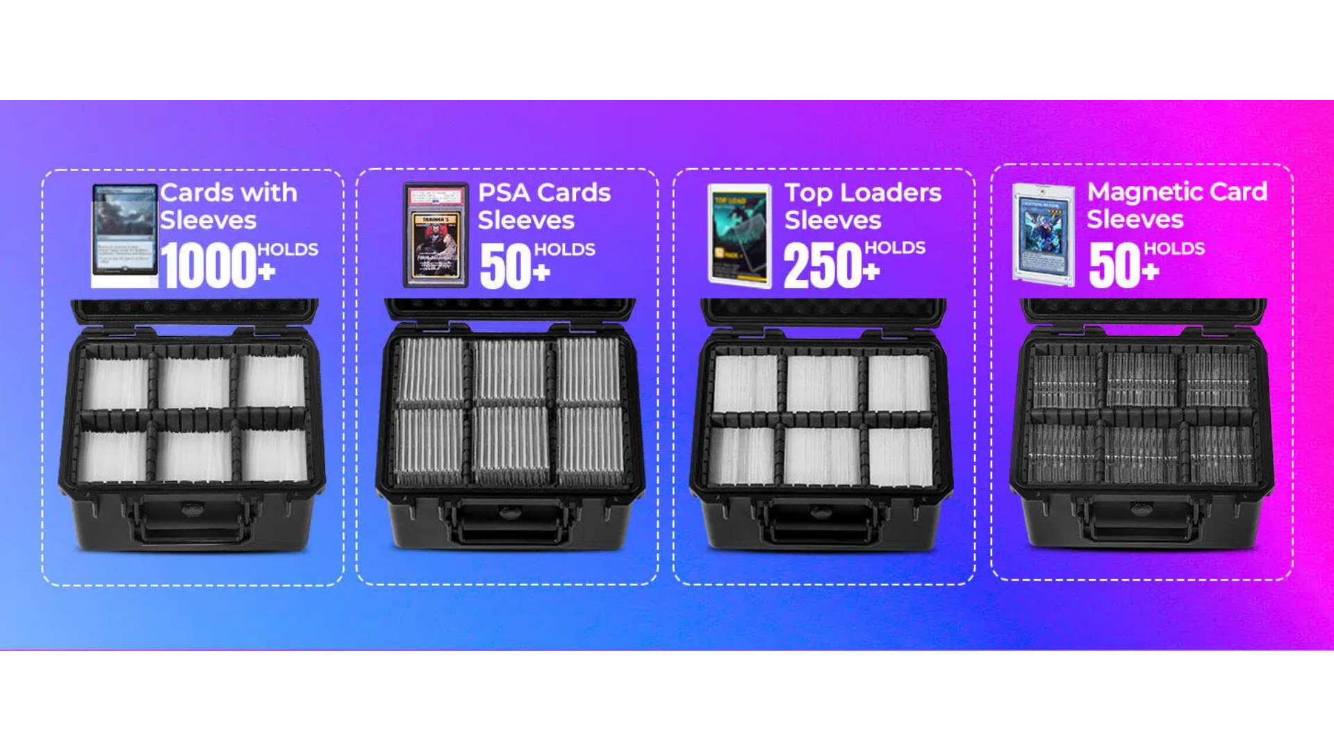 Amazon.com: Card Case Sports Graded Trading Card Storage Box for