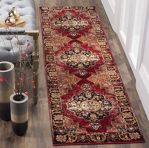 SAFAVIEH Vintage Hamadan Collection - Alfombra de pasillo, 2 pies 3 pulgadas x 6 pies, diseño oriental tradicional persa, no desprende pelusa y de