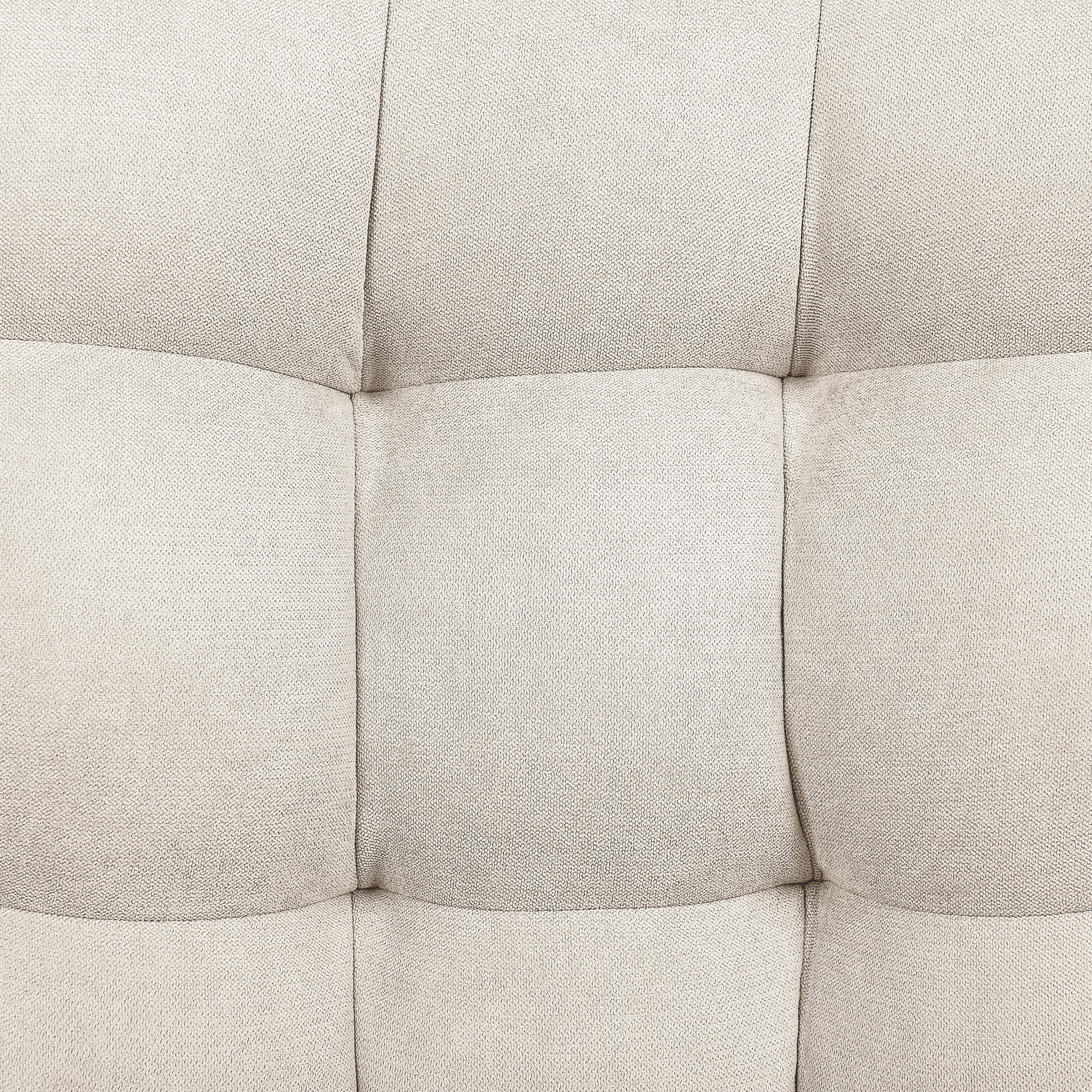Beliani Sessel Stoff beige mit schwarzen Metallbeinen Dicker Polsterung Modern Alvesta