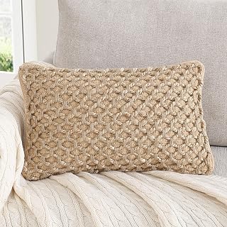 Boho Living 12x20 Beige Throw Pillow Covers Pillow insert not included -...