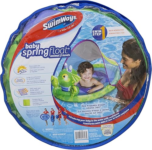 Miniatura 3 de Flotador de amigos animales de primavera para bebés de Swimways., Dragón, talla única , Dragon