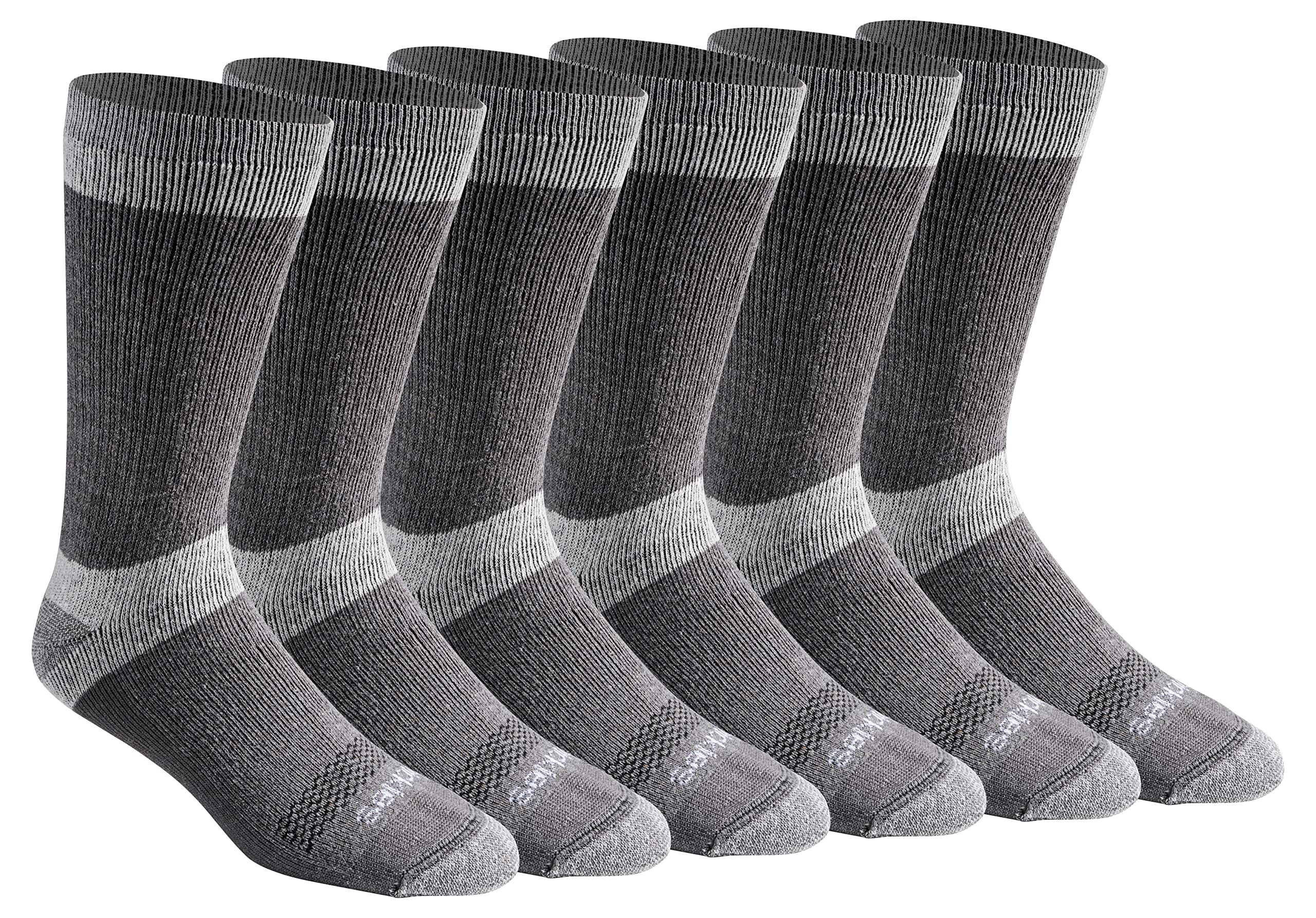 Dickies Men's Dri-tech Moisture Control Max Full Cushion Crew Socks, Available in M-XL (6, 12 Pairs)