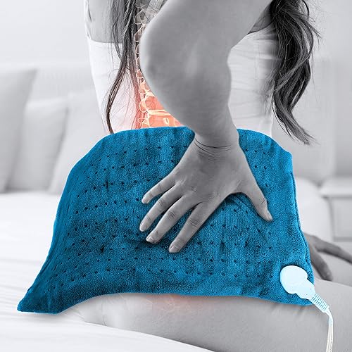 Miniatura 10 de SereneLife SLHP24L.9 - Almohadilla térmica eléctrica de cuerpo completo, portátil, lavable, manta de calentamiento grande, almohadilla de terapia