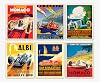 Wallbuddy Set of 6 Car Grand Prix Posters - Formula, Motor Racing (5 x 7)