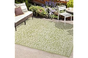 JONATHAN Y Malta Bohemian Medallion Outdoor Green Rug