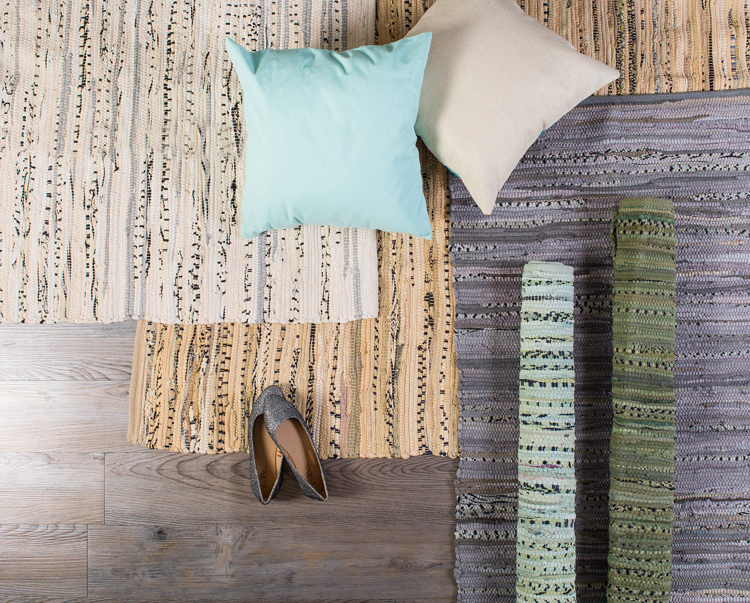 Amazon.co.jp: DII Contemporaryリバーシブルインドア領域Rag Rug