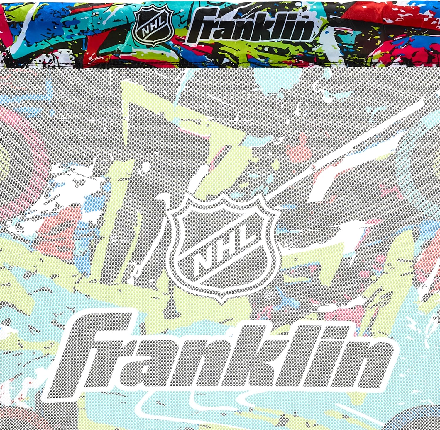 Franklin Sports NHL Kids Mini Hockey Set - Includes (1) Knee Hockey Goal, (2) Mini Sticks + (2) Foam Balls - Indoor Toy Youth Goal + Sticks Set - Graffiti - Image 7