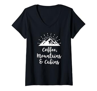Amazon Com Womens Mountain Shirt Coffee Mountains Cabins