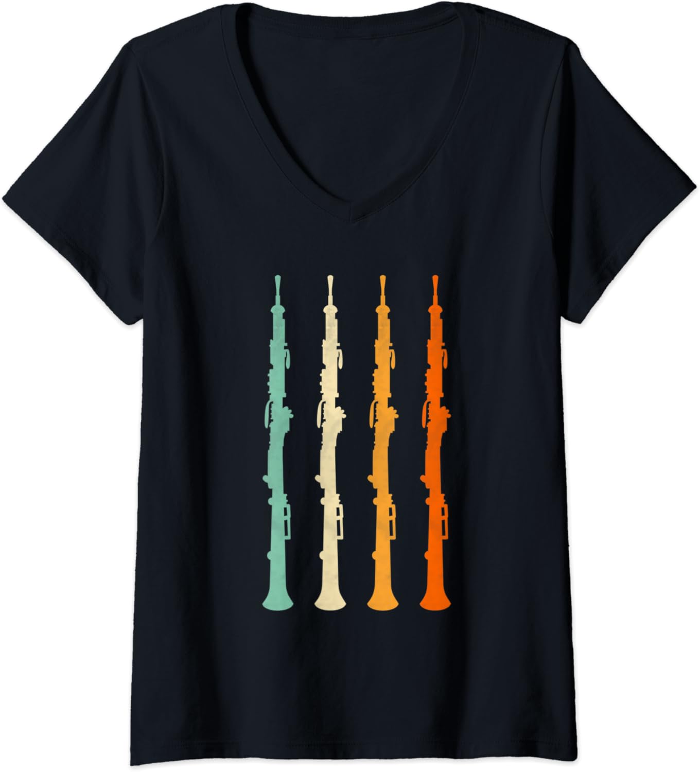 Womens Retro Marching Band Oboe VNeck TShirt Clothing