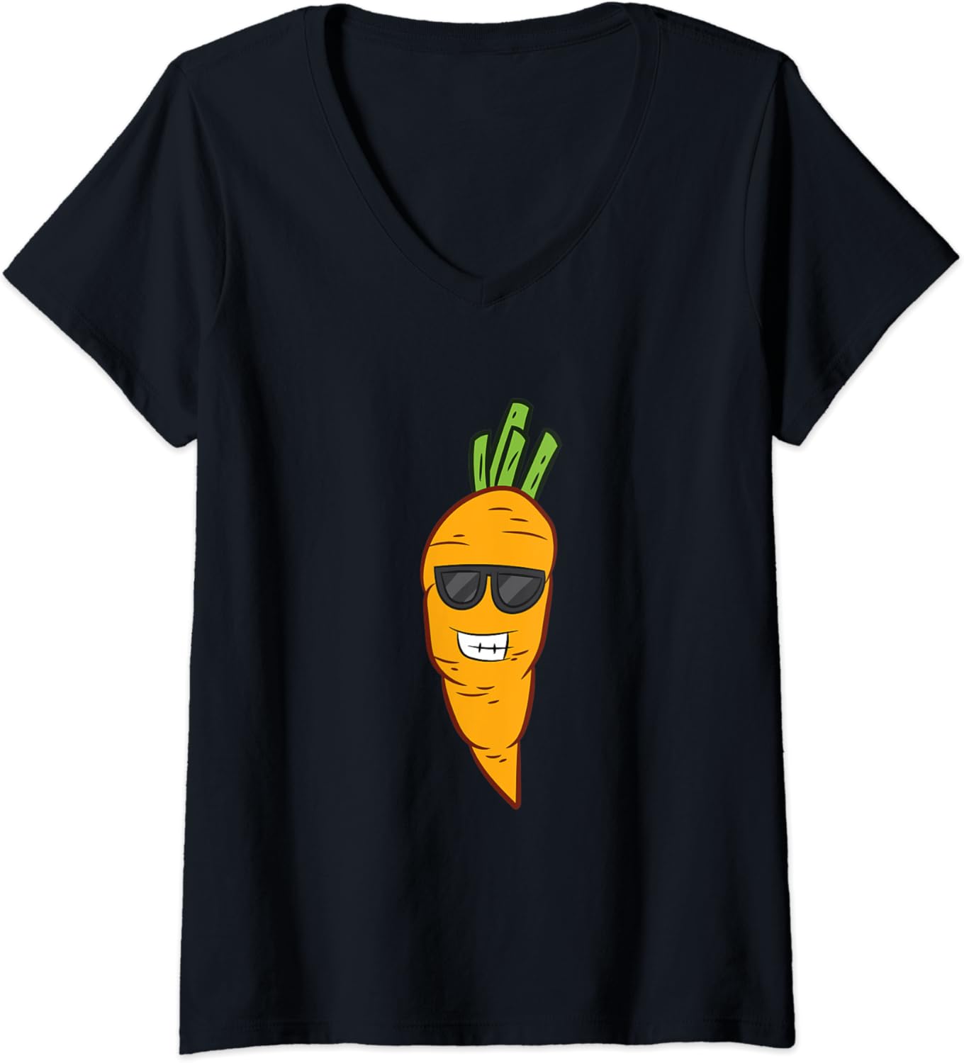 Damen Karotte Gemüse Möhren Liebe Karotten T-Shirt mit V-Ausschnitt ...