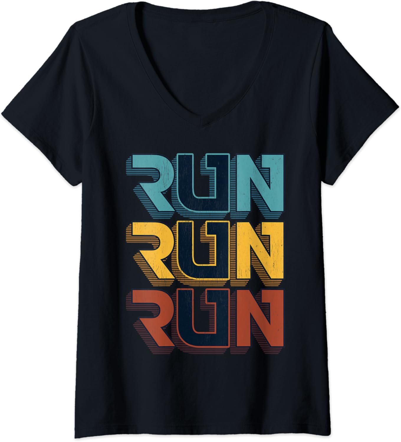 Womens Running Tee Runner Gift Runner art VNeck TShirt Clothing, Shoes & Jewelry