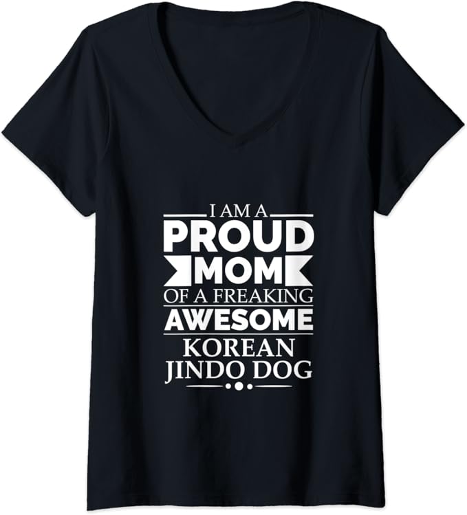 Damen Stolz Mama ein koreanischer Jindo Hund Mama Hund Besitzer TShirt