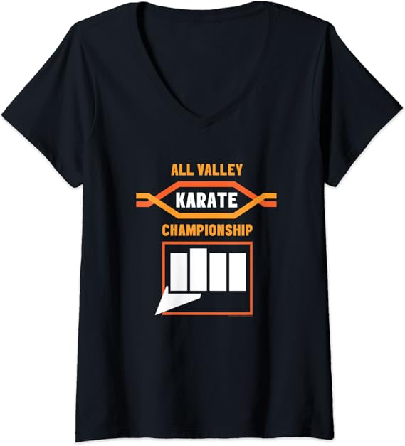 Womens Cobra Kai All Valley Logo and Fist V