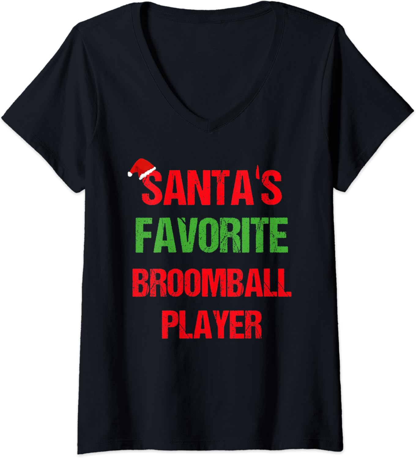 Womens Broomball Player Funny Pajama Christmas